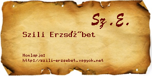 Szili Erzsébet névjegykártya