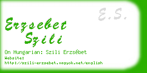 erzsebet szili business card