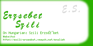 erzsebet szili business card